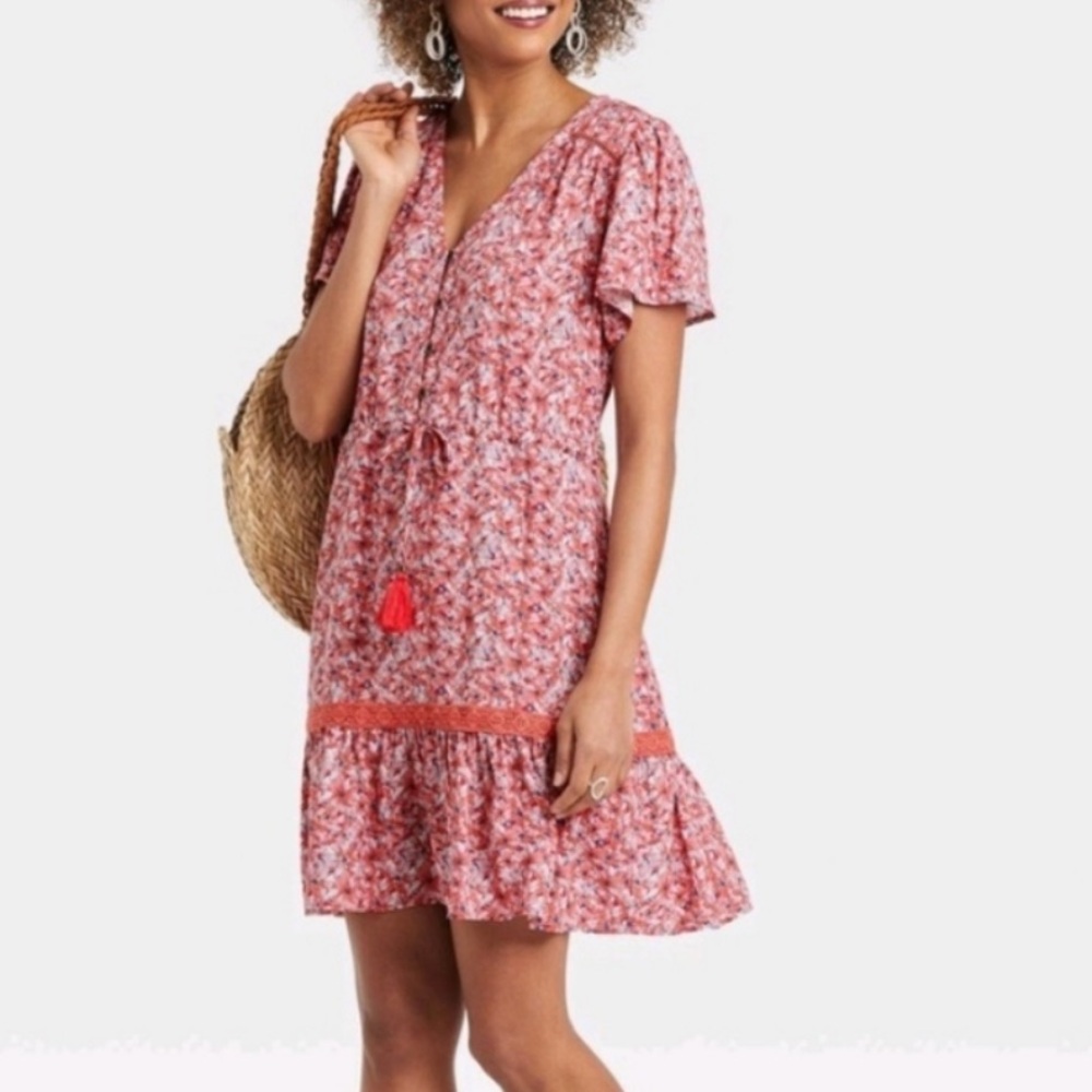 🌹Knox Rose Flutter Sleeve Dress, Small🌹